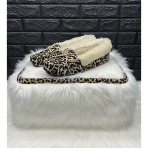 CLARKS🤑DOLLY🖤LEATHER  MOCCASIN INDOOR‎ OUTDOOR WINTER SLIPPERS 7-LIKENEW